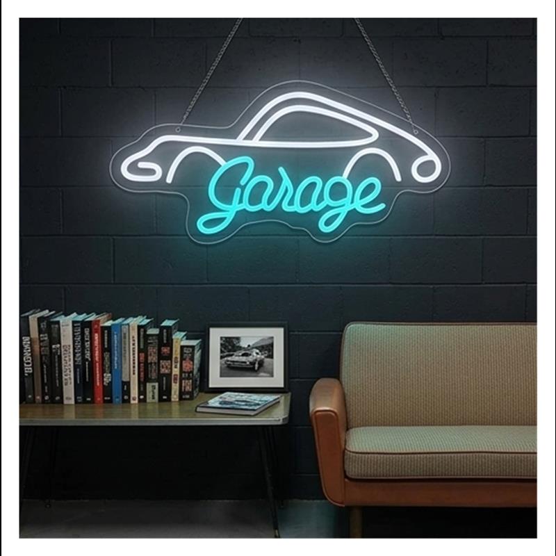 Garage Neon Sign LED Light Dim - Workshop Tools Wallpaper review and price