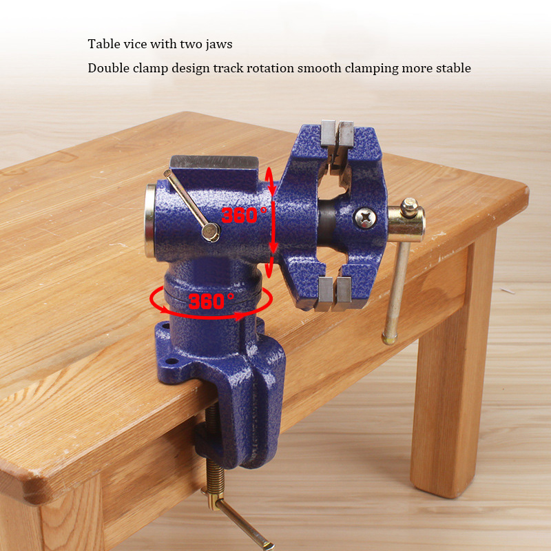 Double Jaw Table Vise Swivel B - Bench Vise Swivel review and price